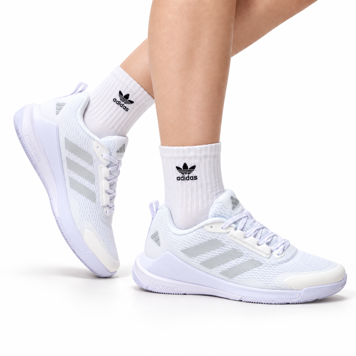 Adidas Training Shoes | Lightweight Workout Sneakers - White/Silver