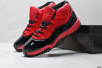 Air Jordan 11 Retro Red and Black Unisex Sneakers Style 01 detail view 6