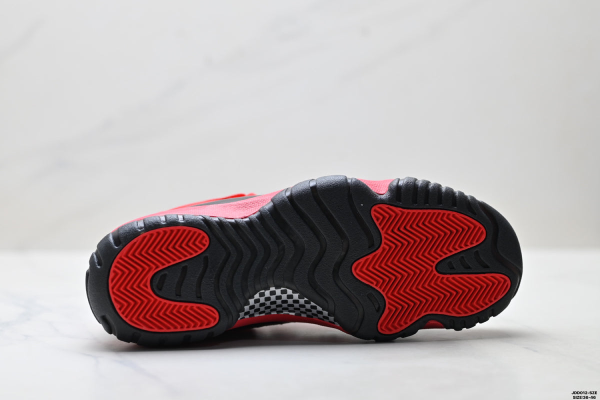 Air Jordan 11 Retro Red and Black Unisex Sneakers Style 01 detail view 7