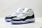 Air Jordan 11 Retro White Black and Icy Blue Unisex Sneakers Style 02 detail view 3