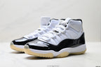 Air Jordan 11 Retro White Black Sail and Gold Unisex Sneakers Style 03 detail view 3