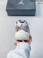 Air Jordan 11 Retro White Snakeskin Unisex Sneakers Style 04 detail view 3