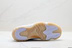 Air Jordan 11 Retro White and Metallic Gold Unisex Sneakers Style 05 detail view 8