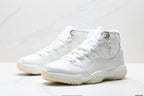 Air Jordan 11 Retro Triple White Unisex Sneakers Style 07 detail view 3