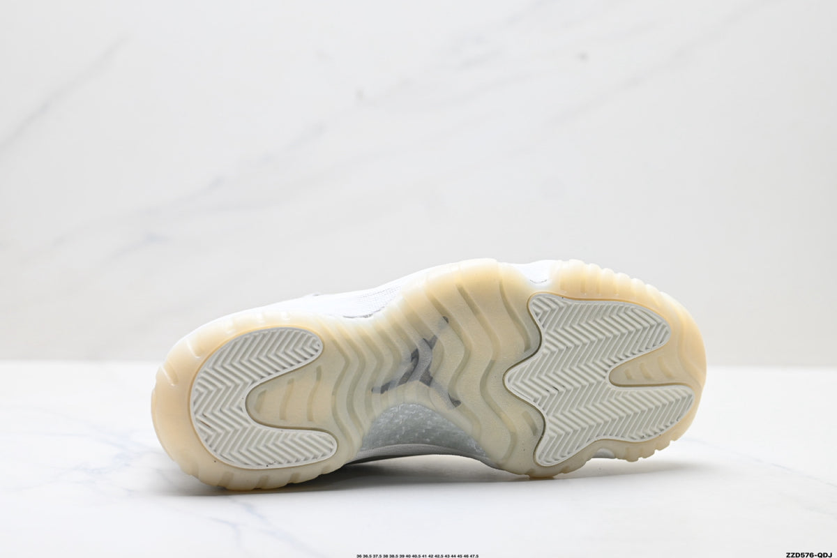 Air Jordan 11 Retro Triple White Unisex Sneakers Style 07 detail view 8