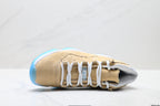 Air Jordan 11 Retro Tan and University Blue Unisex Sneakers Style 08 detail view 1