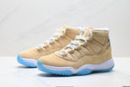 Air Jordan 11 Retro Tan and University Blue Unisex Sneakers Style 08 detail view 3