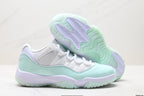 Air Jordan 11 Retro White and Mint Unisex Sneakers Style 09 detail view 4