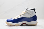 Air Jordan 11 Retro White Navy and Red Unisex Sneakers Style 10 detail view 2