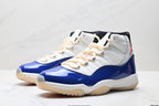 Air Jordan 11 Retro White Navy and Red Unisex Sneakers Style 10 detail view 3