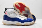 Air Jordan 11 Retro White Navy and Red Unisex Sneakers Style 10 detail view 4