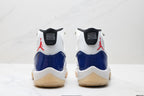 Air Jordan 11 Retro White Navy and Red Unisex Sneakers Style 10 detail view 5