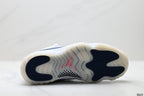 Air Jordan 11 Retro White and Midnight Navy Unisex Sneakers Style 11 detail view 8