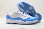 Air Jordan 11 Retro White and University Blue Unisex Sneakers Style 12 detail view 4