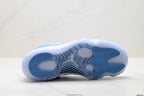 Air Jordan 11 Retro White and University Blue Unisex Sneakers Style 12 detail view 8