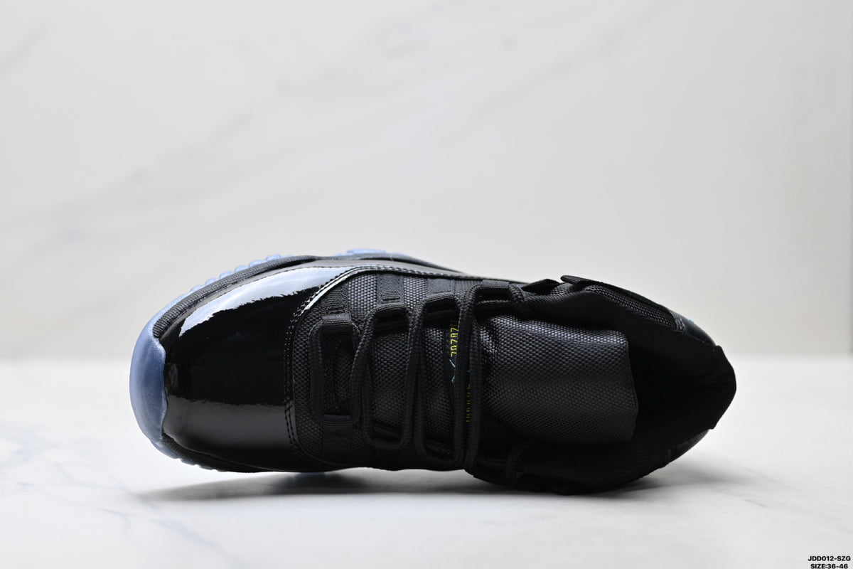 Air Jordan 11 Retro Black and Aqua Unisex Sneakers Style 13 detail view 1