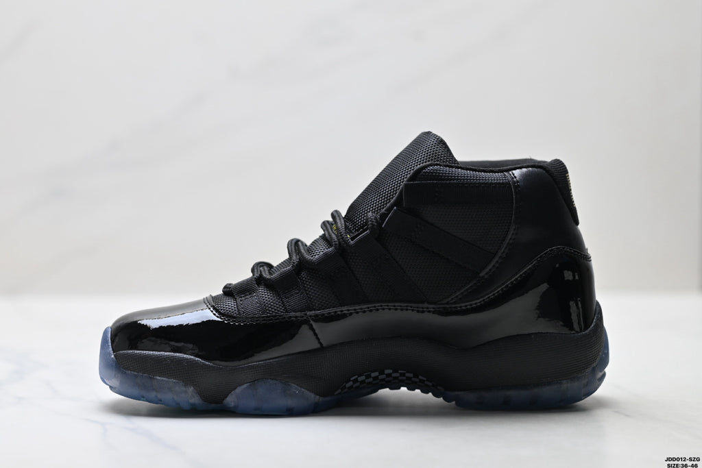 Air Jordan 11 Retro Black and Aqua Unisex Sneakers Style 13 detail view 2