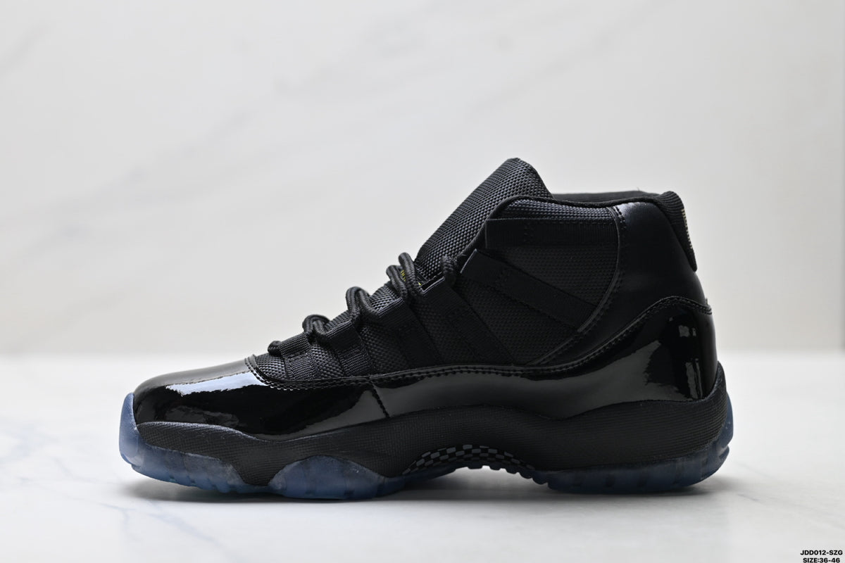 Air Jordan 11 Retro Black and Aqua Unisex Sneakers Style 13 detail view 2