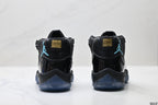 Air Jordan 11 Retro Black and Aqua Unisex Sneakers Style 13 detail view 5