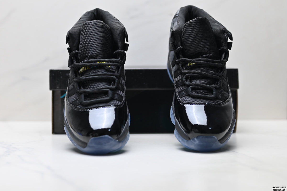 Air Jordan 11 Retro Black and Aqua Unisex Sneakers Style 13 detail view 6