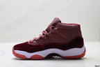 Air Jordan 11 Retro Burgundy and Gold Unisex Sneakers Style 14 detail view 2