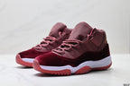 Air Jordan 11 Retro Burgundy and Gold Unisex Sneakers Style 14 detail view 3