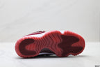Air Jordan 11 Retro Burgundy and Gold Unisex Sneakers Style 14 detail view 8