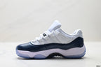 Air Jordan 11 Retro White Navy and Icy Blue Unisex Sneakers Style 15 detail view 2