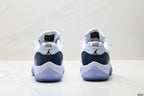 Air Jordan 11 Retro White Navy and Icy Blue Unisex Sneakers Style 15 detail view 5