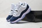Air Jordan 11 Retro White Navy and Icy Blue Unisex Sneakers Style 15 detail view 7