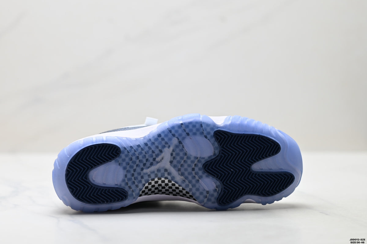 Air Jordan 11 Retro White Navy and Icy Blue Unisex Sneakers Style 15 detail view 8