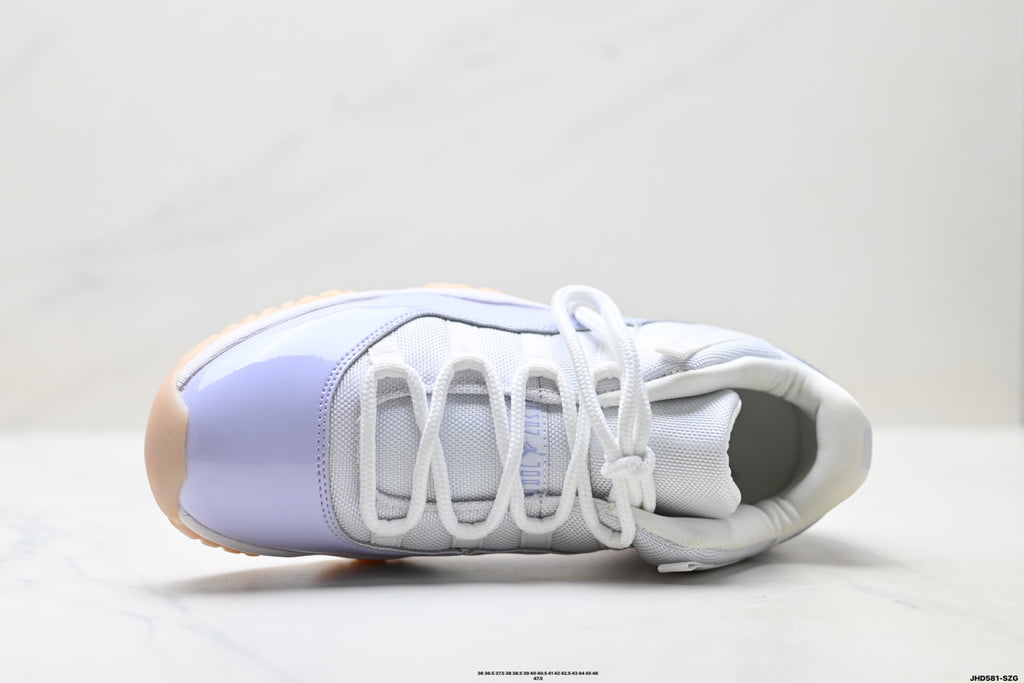 Air Jordan 11 Retro White Lavender and Gum Unisex Sneakers Style 17 detail view 1