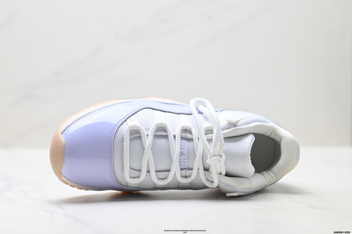 Air Jordan 11 Retro White Lavender and Gum Unisex Sneakers Style 17 detail view 1