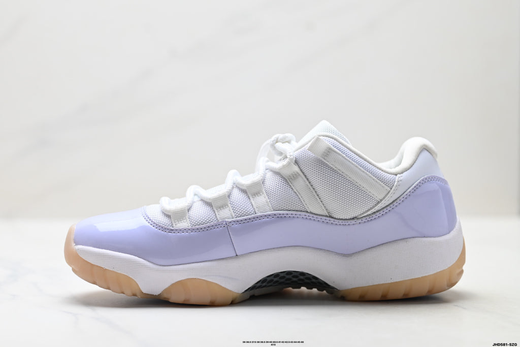 Air Jordan 11 Retro White Lavender and Gum Unisex Sneakers Style 17 detail view 2
