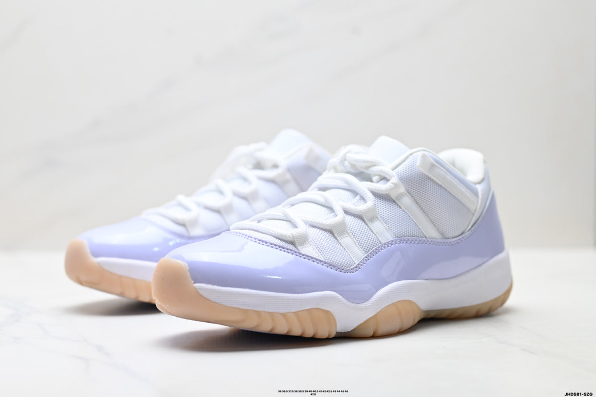 Air Jordan 11 Retro White Lavender and Gum Unisex Sneakers Style 17 detail view 3