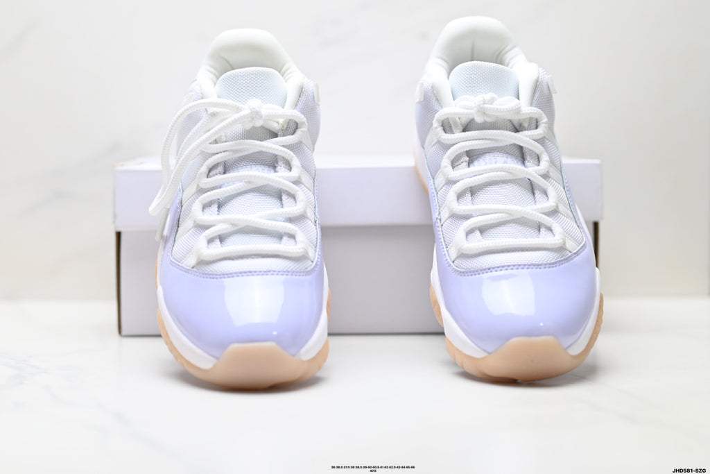 Air Jordan 11 Retro White Lavender and Gum Unisex Sneakers Style 17 detail view 6
