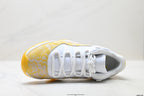 Air Jordan 11 Retro White and Yellow Snakeskin Unisex Sneakers Style 18 detail view 1