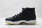 Air Jordan 11 Retro Black and Volt Unisex Sneakers Style 19 detail view 2