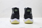 Air Jordan 11 Retro Black and Volt Unisex Sneakers Style 19 detail view 5