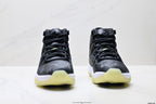 Air Jordan 11 Retro Black and Volt Unisex Sneakers Style 19 detail view 6
