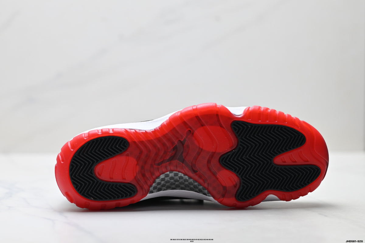 Air Jordan 11 Retro Black and Red Unisex Sneakers Style 20 detail view 8