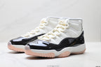 Air Jordan 11 Retro White Black and Pink Unisex Sneakers Style 21 detail view 3