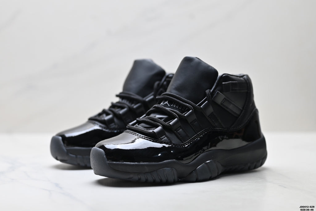 Air Jordan 11 Retro Triple Black Unisex Sneakers Style 22 detail view 3