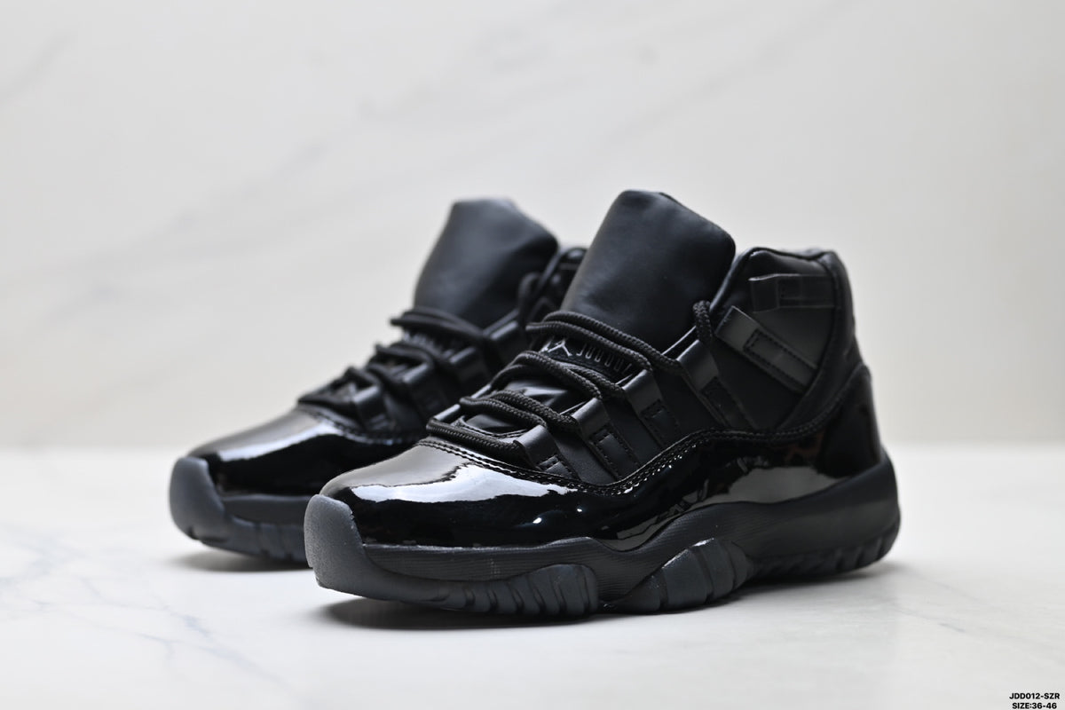 Air Jordan 11 Retro Triple Black Unisex Sneakers Style 22 detail view 3