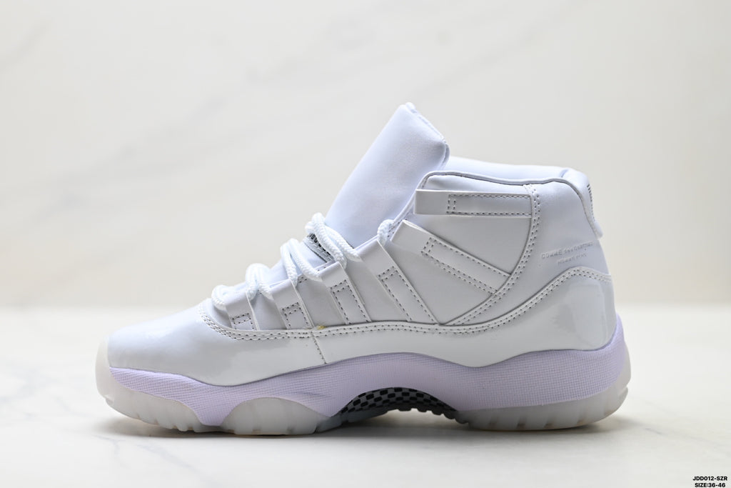 Air Jordan 11 Retro White and Lavender Unisex Sneakers Style 23 detail view 2