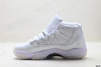 Air Jordan 11 Retro White and Lavender Unisex Sneakers Style 23 detail view 2