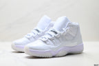 Air Jordan 11 Retro White and Lavender Unisex Sneakers Style 23 detail view 3