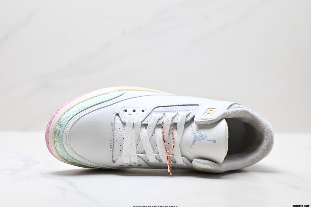 Air Jordan 3 Retro White Mint Pastel sneakers detail view 2