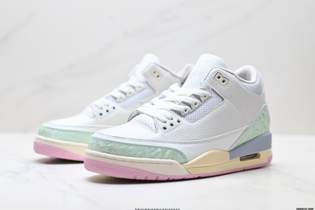 Air Jordan 3 Retro White Mint Pastel sneakers detail view 4