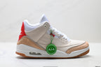 Air Jordan 3 Retro White Tan Gum sneakers detail view 1
